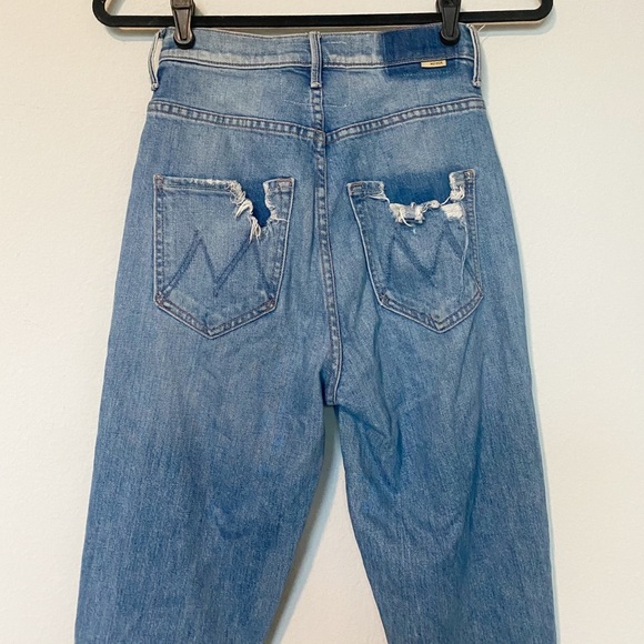 MOTHER SUPERIOR The Dazzler Shift Chew Jean Misbeliever Straight Crop Boho Sz 25 - Picture 9 of 13